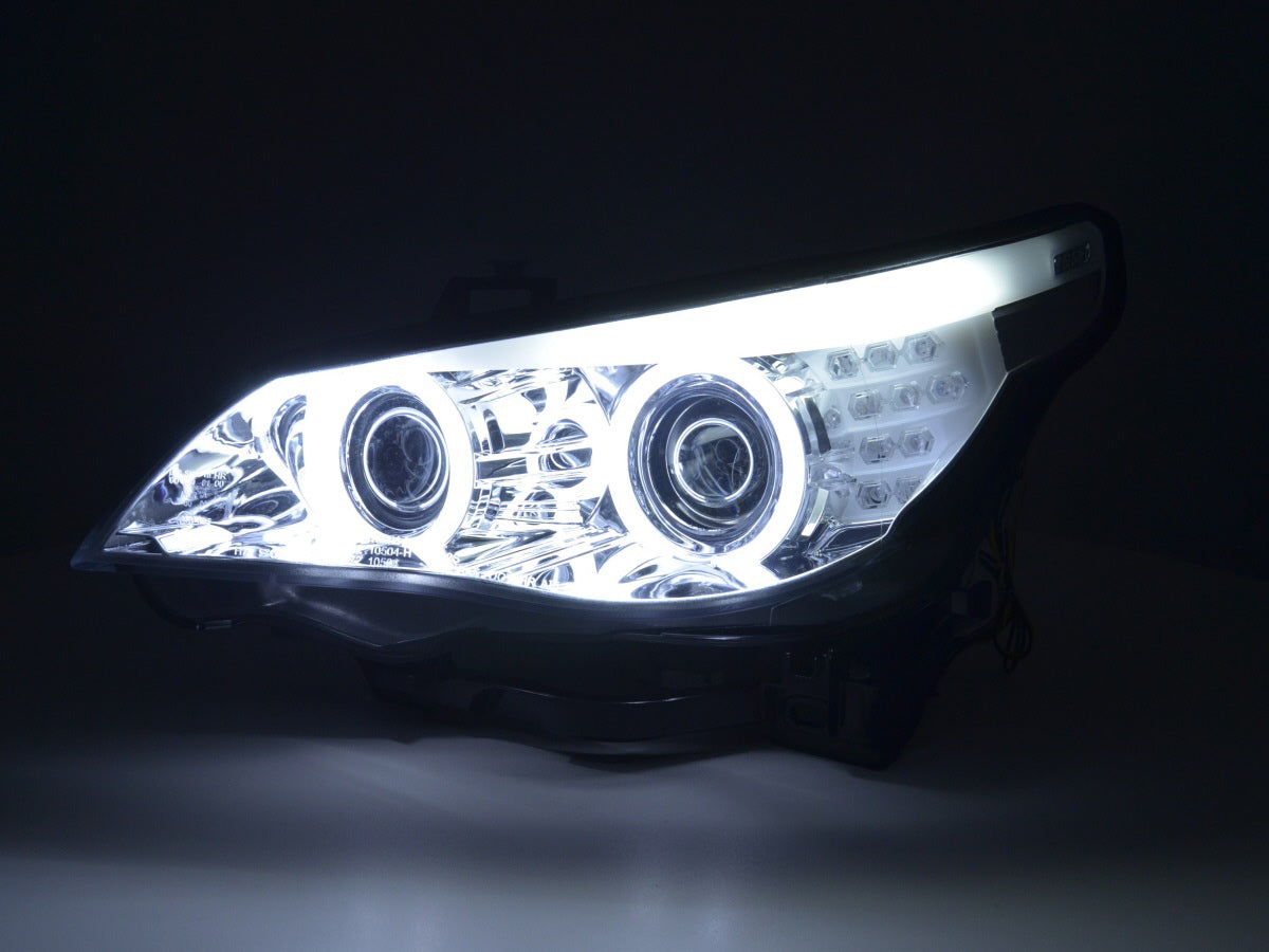 Scheinwerfer Set Xenon Angel Eyes CCFL BMW 5er E60/E61 05-08 chrom für Rechtslenker Scheinwerfer Set Xenon Angel Eyes CCFL BMW 5er E60/E61 05-08 chrom für Rechtslenker